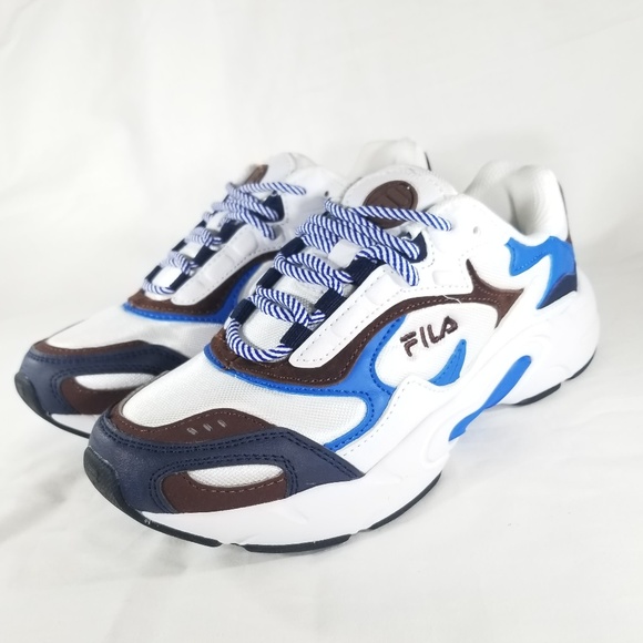FILA Luminance Blue Brown and White Shoes 5RM00533 - Picture 5 of 7